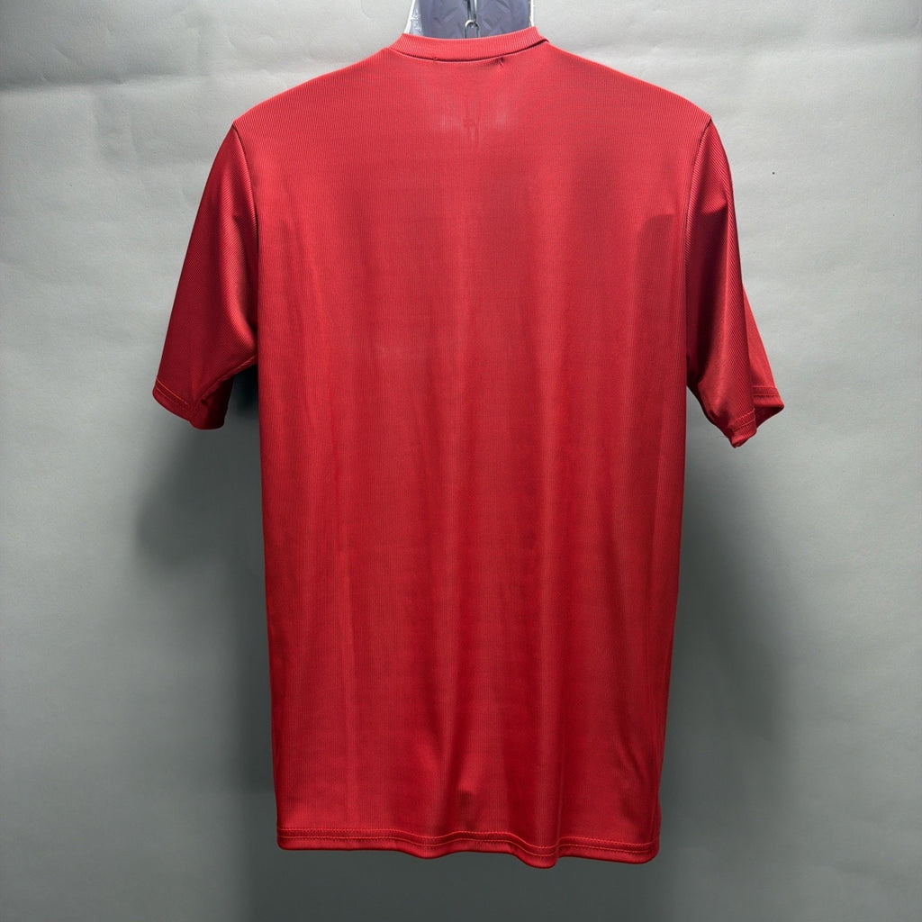 Vinatge PRESTIGE Men's XL Activewear T Shirt Stretch Red Ribbed Panels Made USA