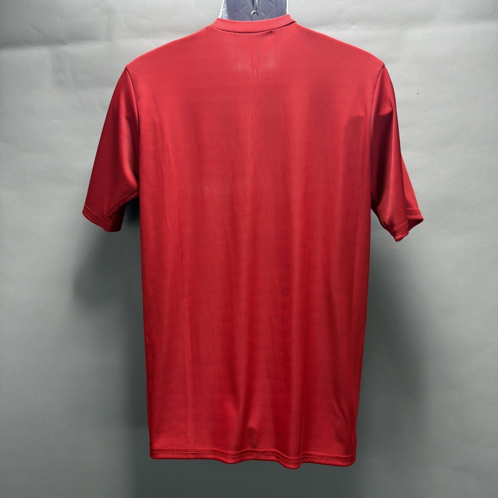 Vinatge PRESTIGE Men's XL Activewear T Shirt Stretch Red Ribbed Panels Made USA