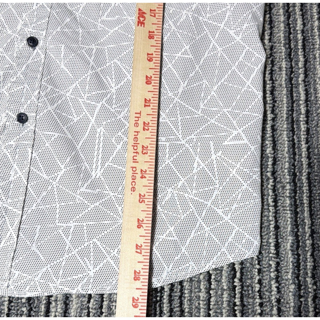 Modern Culture Men's Large Geometric Print Long Sleeve Button Down Shirt