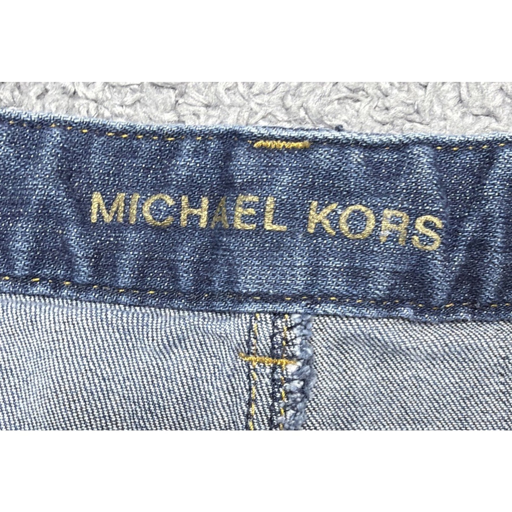 MICHAEL KORS Womens Size 8 Dark Wash Bootcut Blue Jeans Mid Rise Stretch