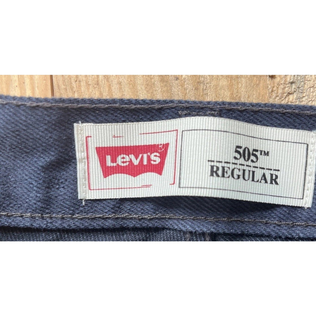 Levi's 505 Regular Fit Overdyed Jeans Men's 28x28 Dark Blue Denim