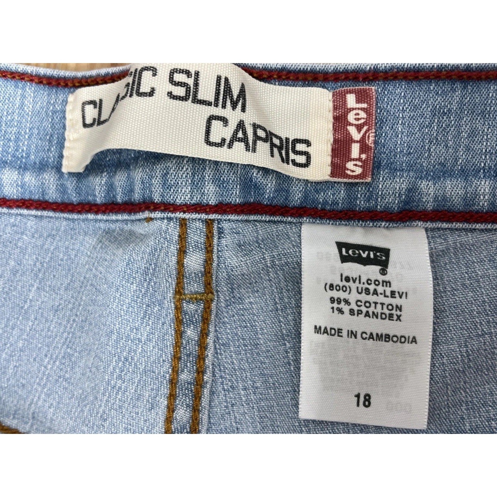 Vintage Levi's Women’s Jeans Size 18 Denim High Rise Classic Slim Capris Y2K