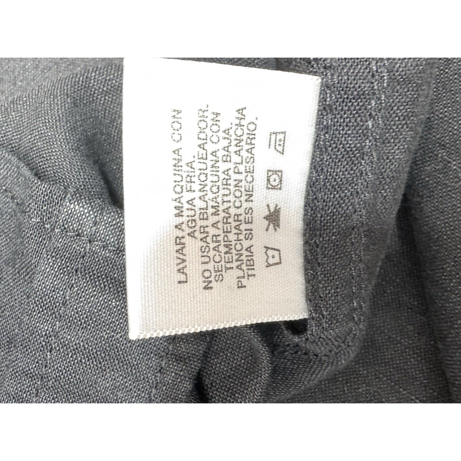 Structure Button Up Shirt Black Linen Blend Modern Fit Men’s Size XL