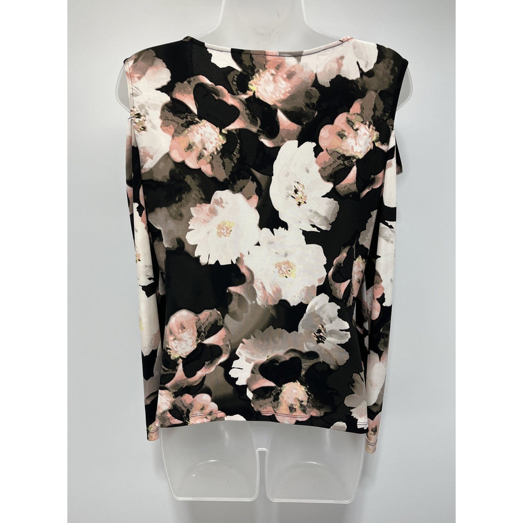 Calvin Klein Long Sleeve Cold Shoulder Top Size Petite Large