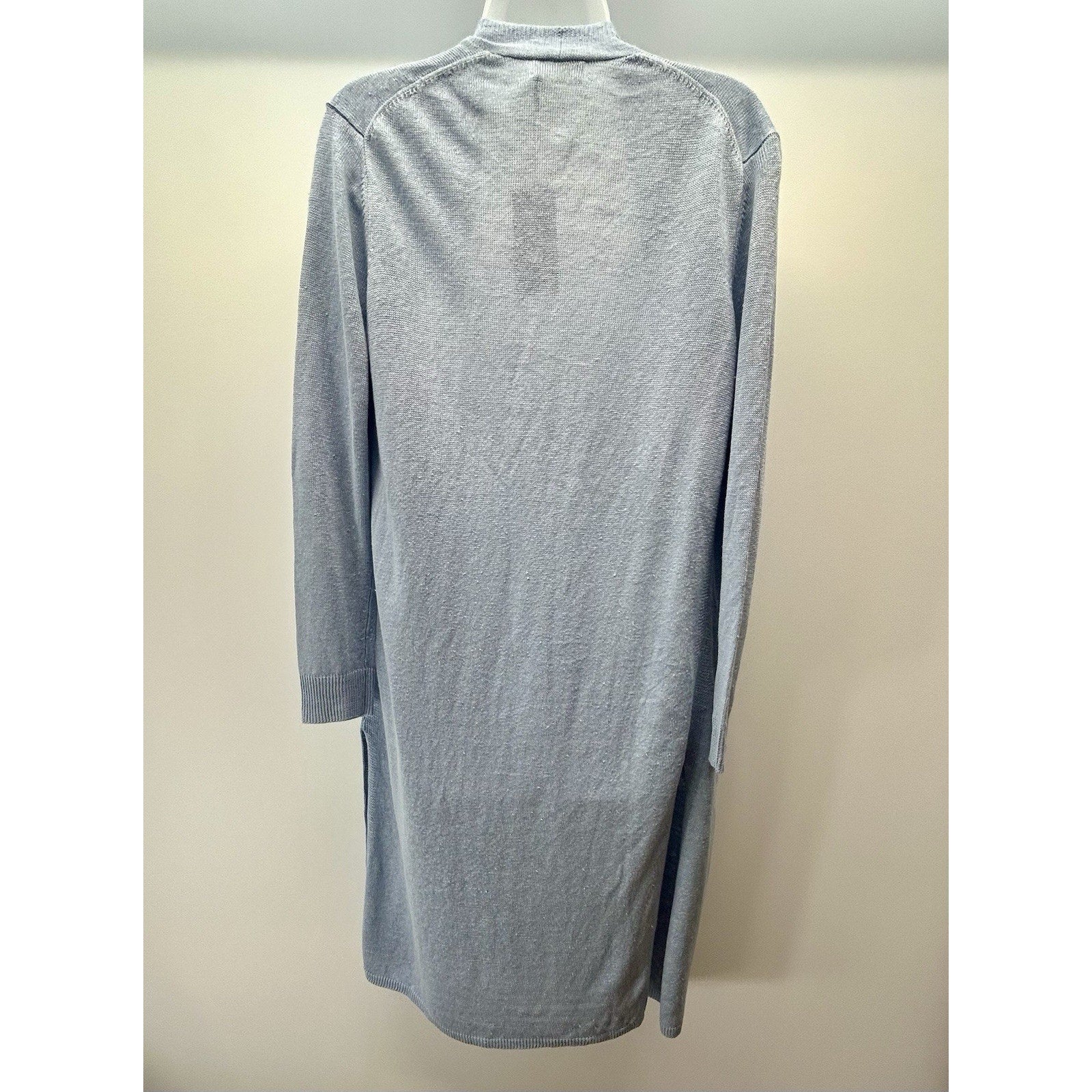 POLO Ralph Lauren Open Front Cardigan Sweater Blue 100% Linen Women's XS -NWT- .