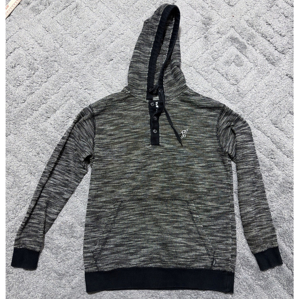 Hooey Hoodie Mens Small Heather Gray Pullover Hooded Sweatshirt