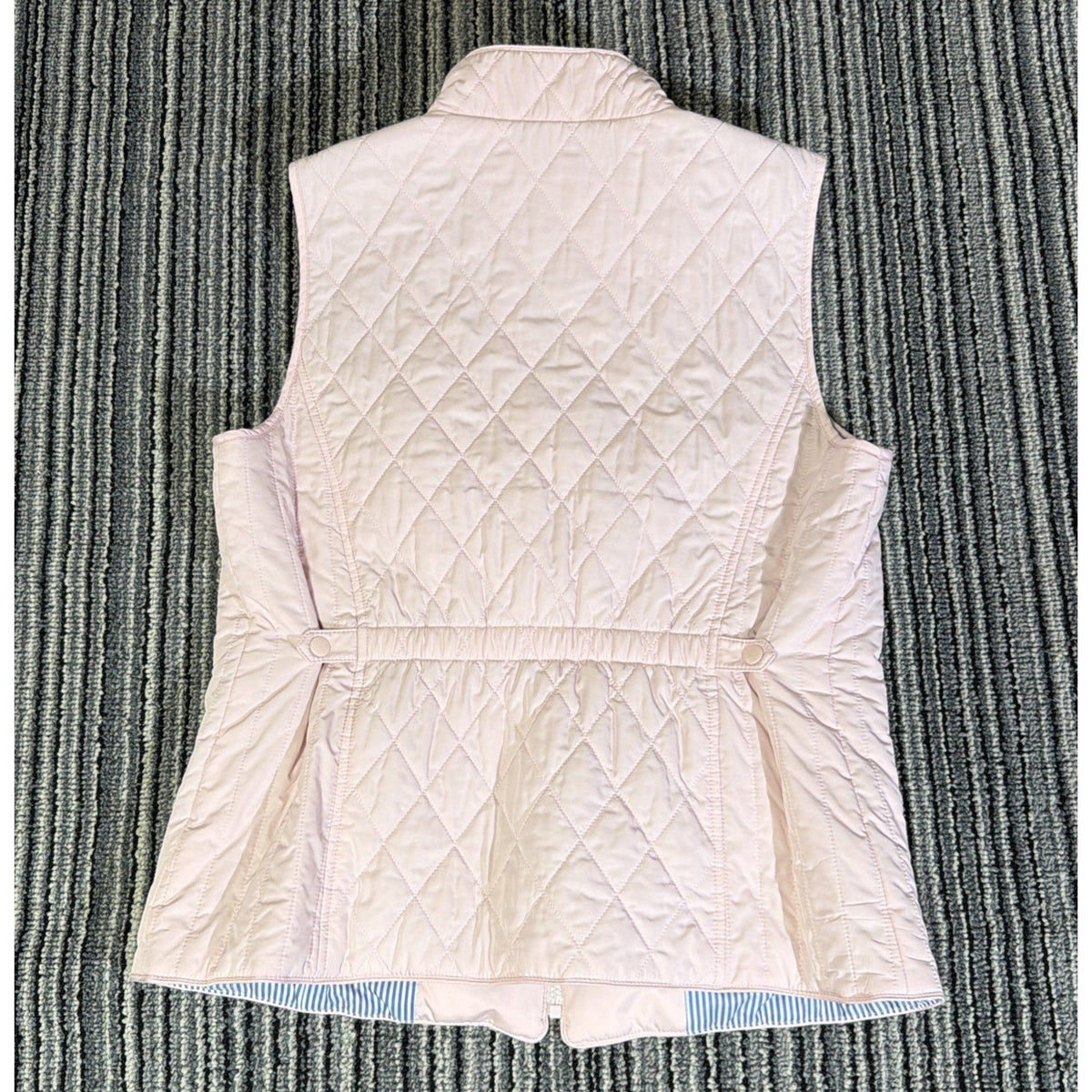 Talbots Women’s Light Pink Quilted Lightweight Puffer Vest Full Zip Large