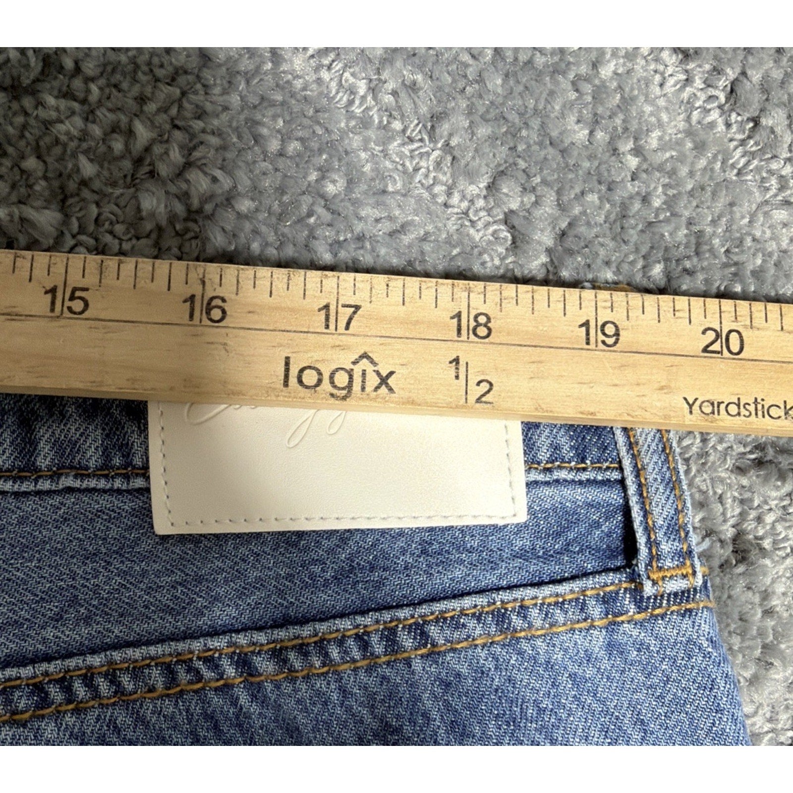 Carly Jean LA Malibu Wide Leg Jeans Women's 1X Distressed Denim 38x28 New