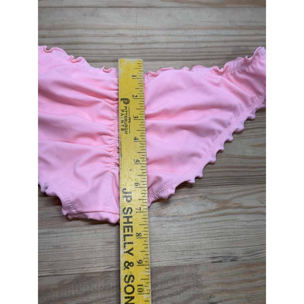 Victoria's Secret The Ruffle Cheeky Ruched Bikini Bottom Women’s Size Medium NWT