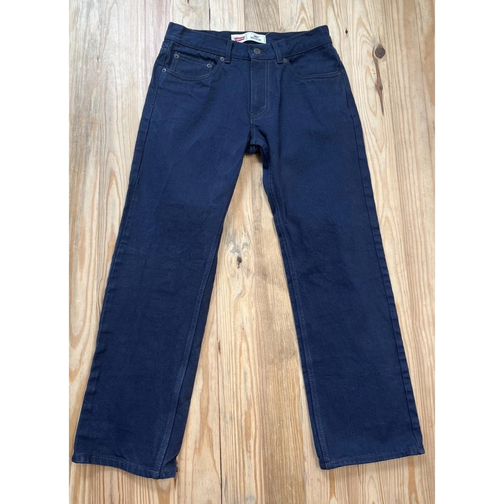 Levi's 505 Regular Fit Overdyed Jeans Men's 28x28 Dark Blue Denim