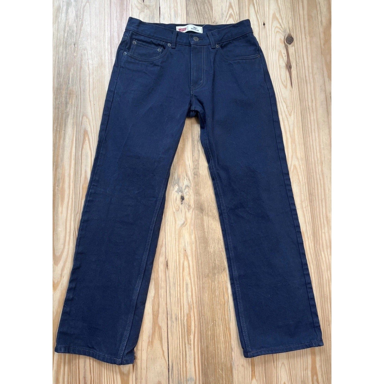 Levi's 505 Regular Fit Overdyed Jeans Men's 28x28 Dark Blue Denim