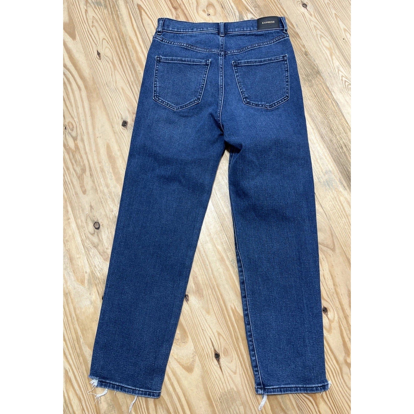 Express blue super high rise mom jeans Size 2 27x25