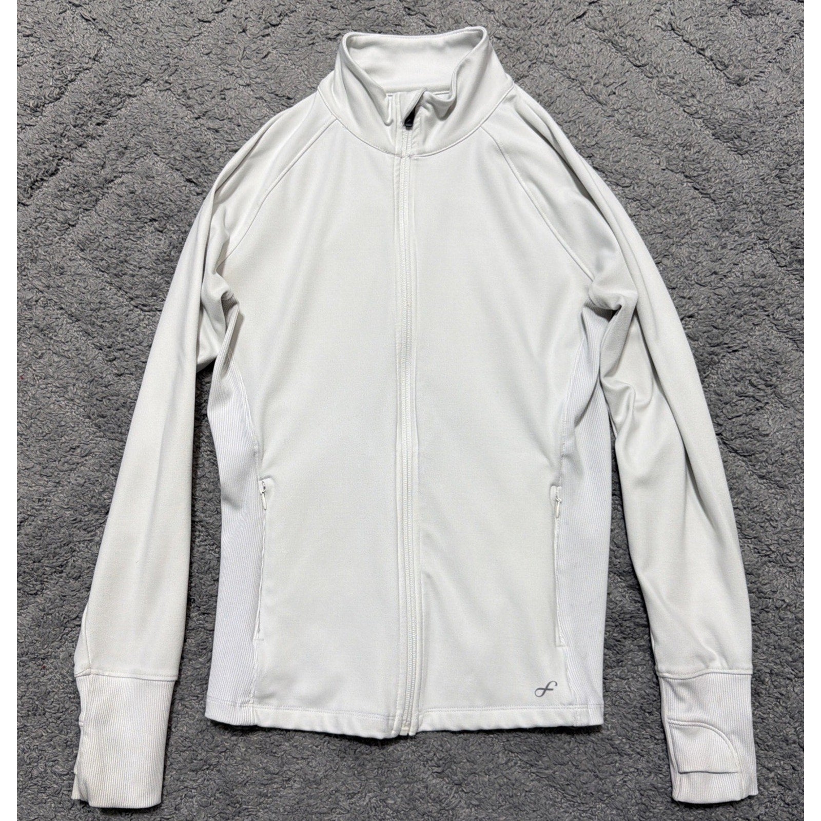 Freely Women's Haven Luxe Jacket White Sz Small Running Athleisure Sport