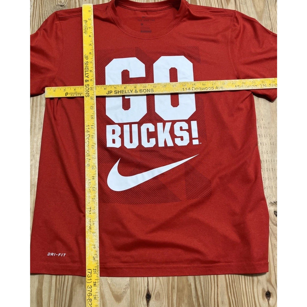 Nike Dri Fit Ohio State Buckeyes NCAA Football Red Short Sleeve T Shirt Men’s L