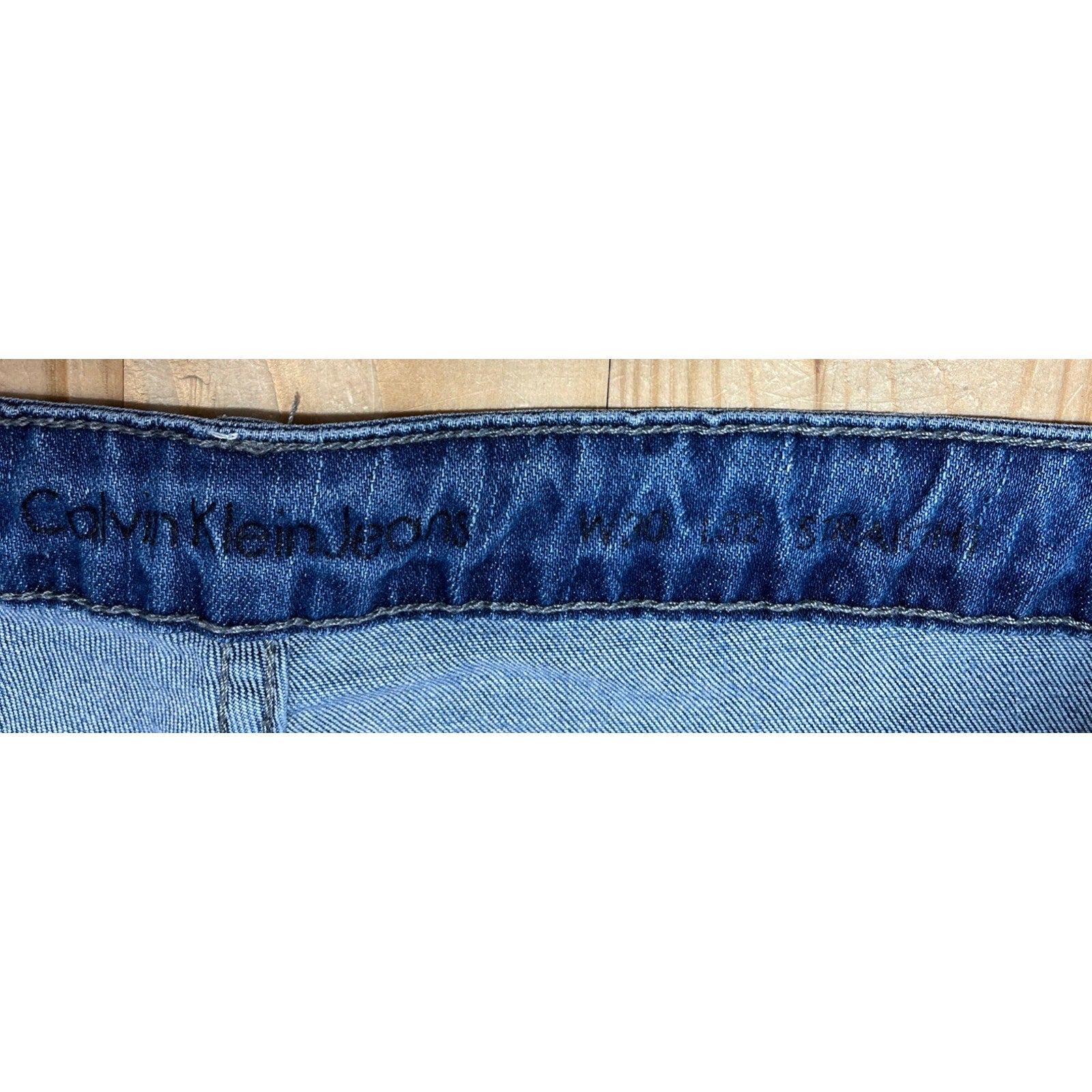 Calvin Klein Jeans Womens Adult Size 30x32 Blue Straight Denim Cotton