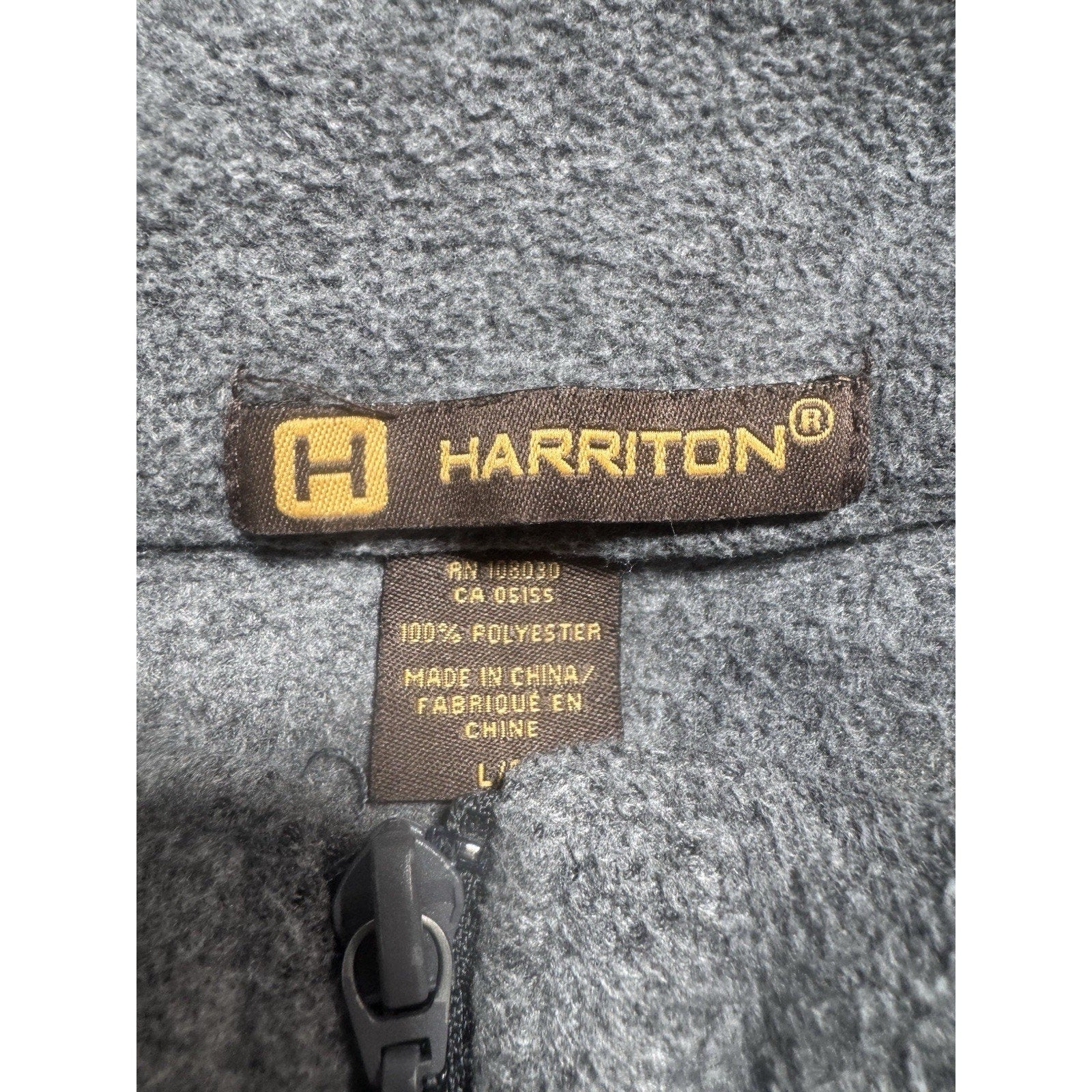 Harrington Gray ASC Championship Fleece Full Zip Jacket Men’s Size Large
