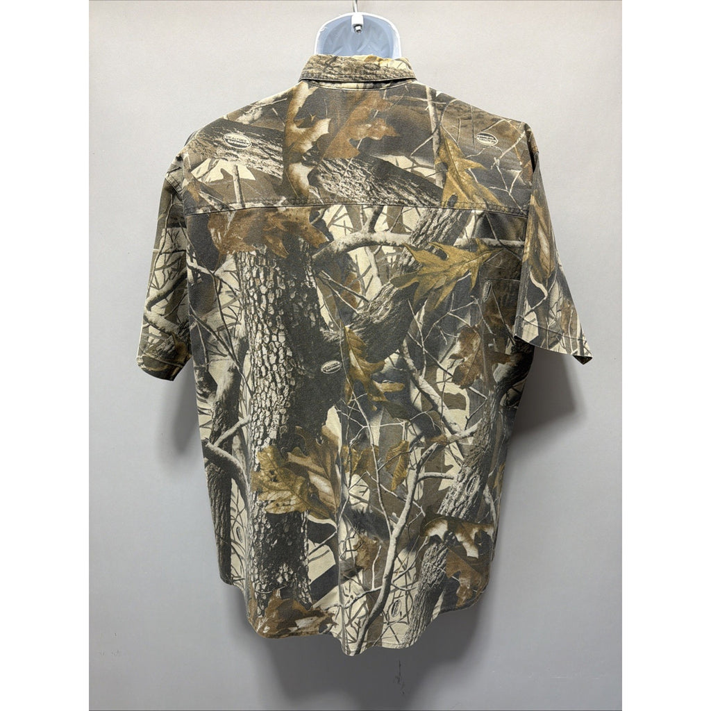 Vintage 90s Woolrich Realtree Hardwoods Camo Button Up Shirt, Men's Sz Large