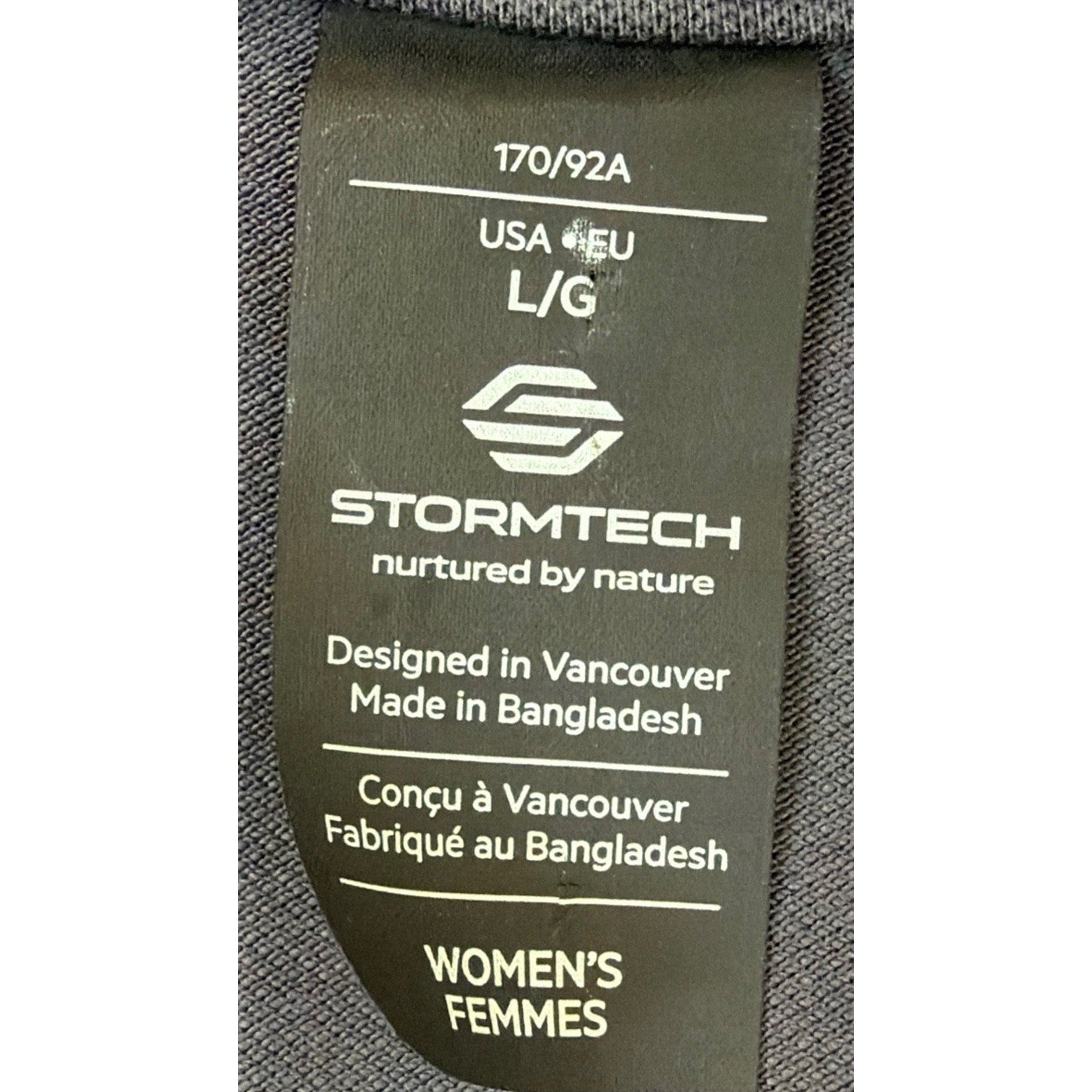 Stormtech Womens Large Ferrerra UPf 50+ Short Sleeve Dolphin Gray Polo NEW