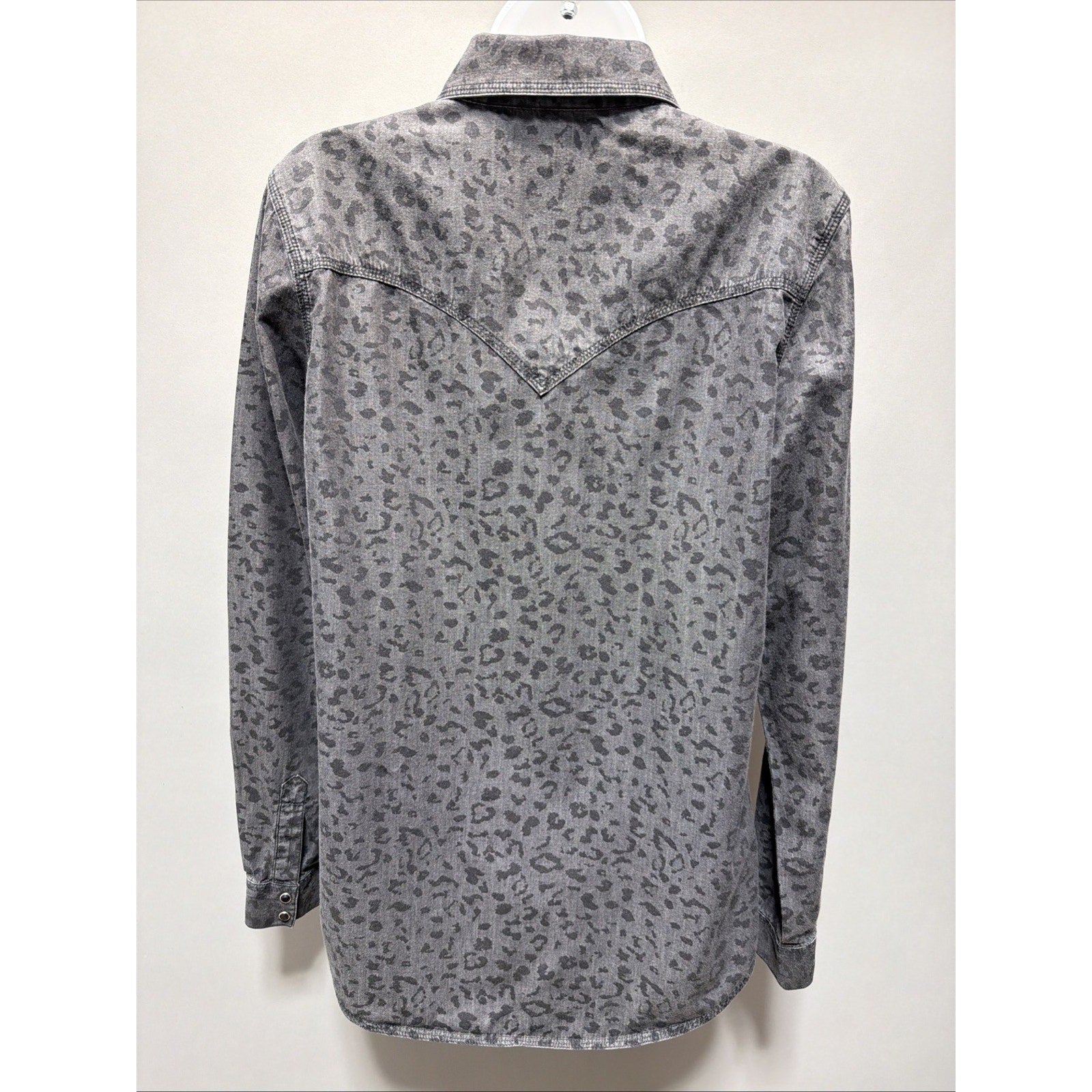 ROCK 47 By WRANGLER Womens Western Cowgirl Pearl Snap Front Shirt Size L