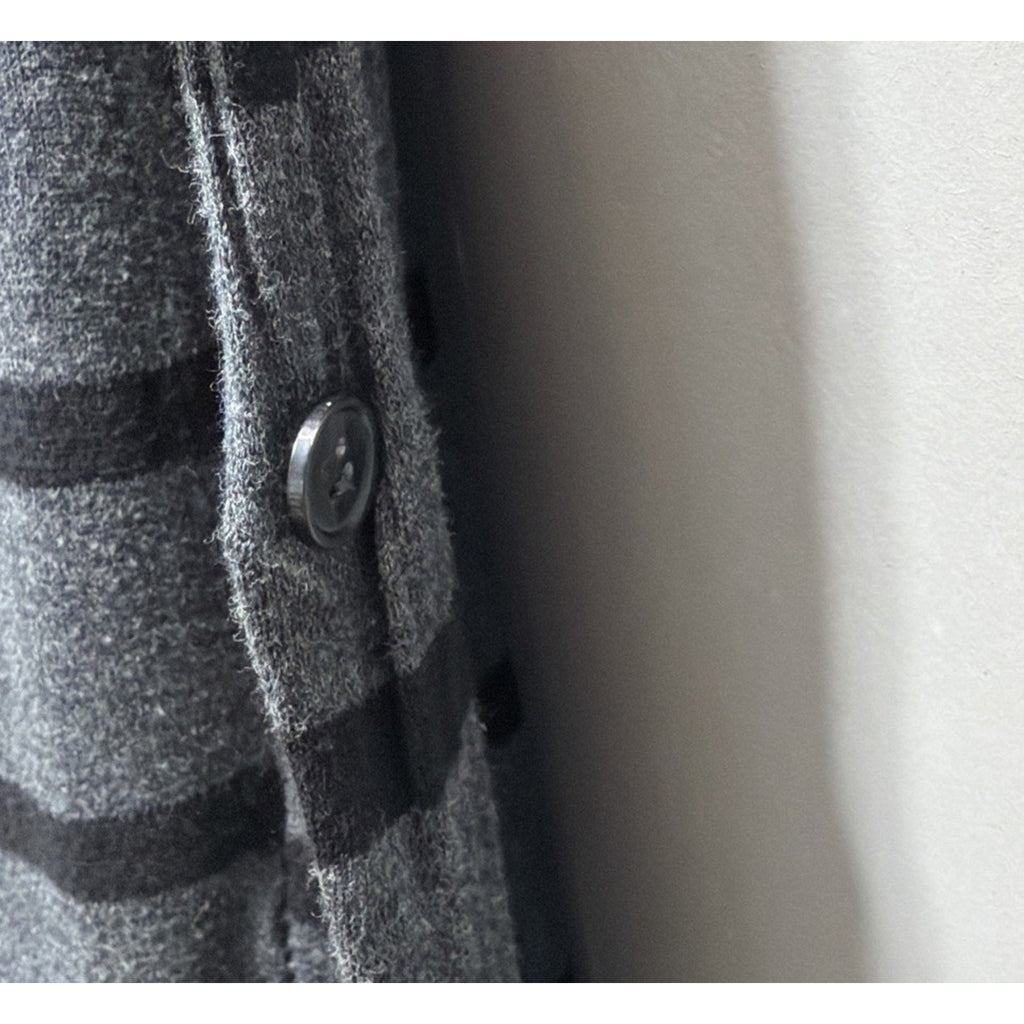 EXPRESS Gray Striped Roll Tab Sleeve Sweater Cardigan Size XS