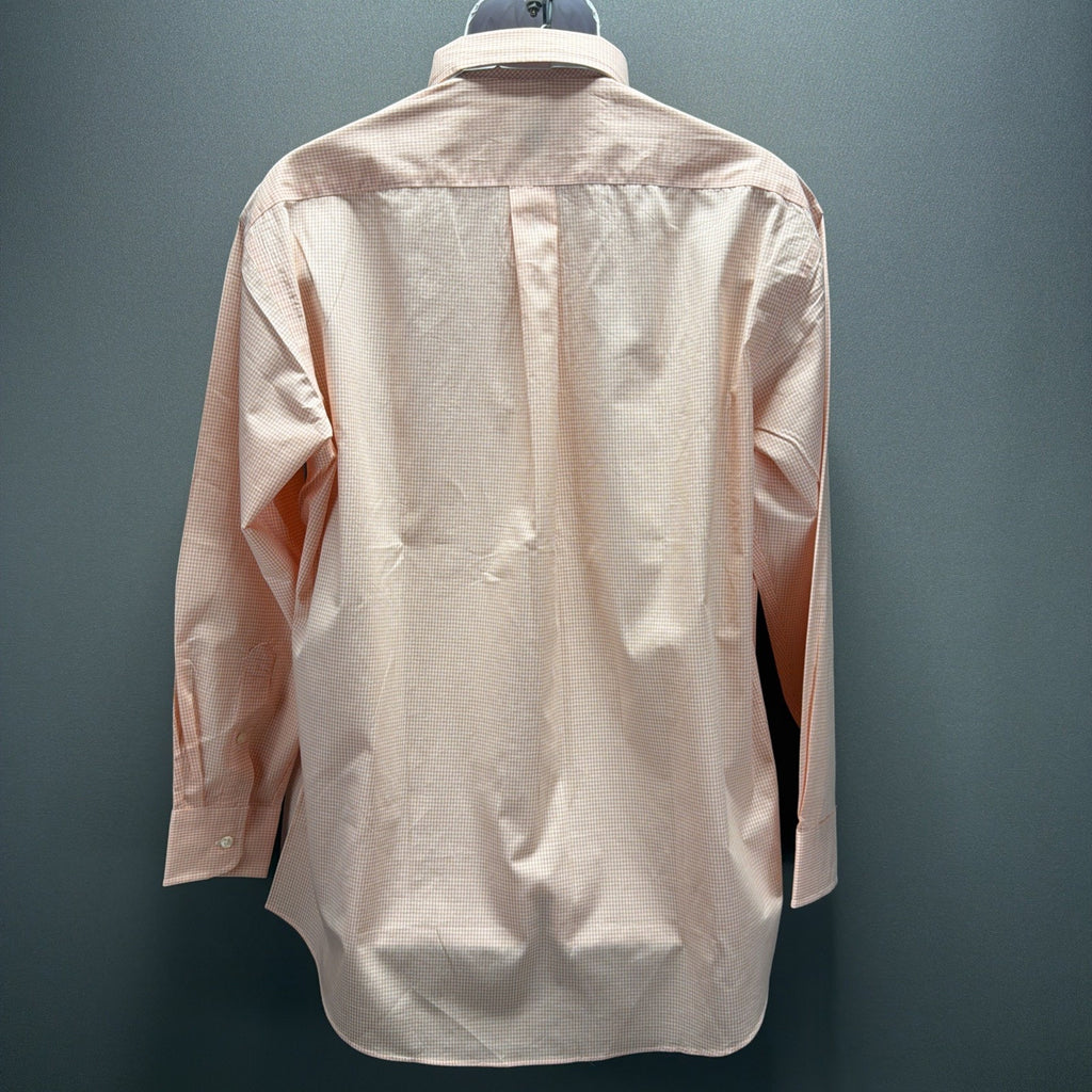 Club Room Men Regular Performance Peach Button Up Shirt Size 16.5 32/33 NWT