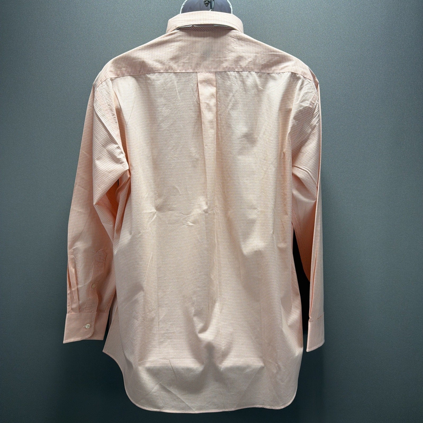 Club Room Men Regular Performance Peach Button Up Shirt Size 16.5 32/33 NWT