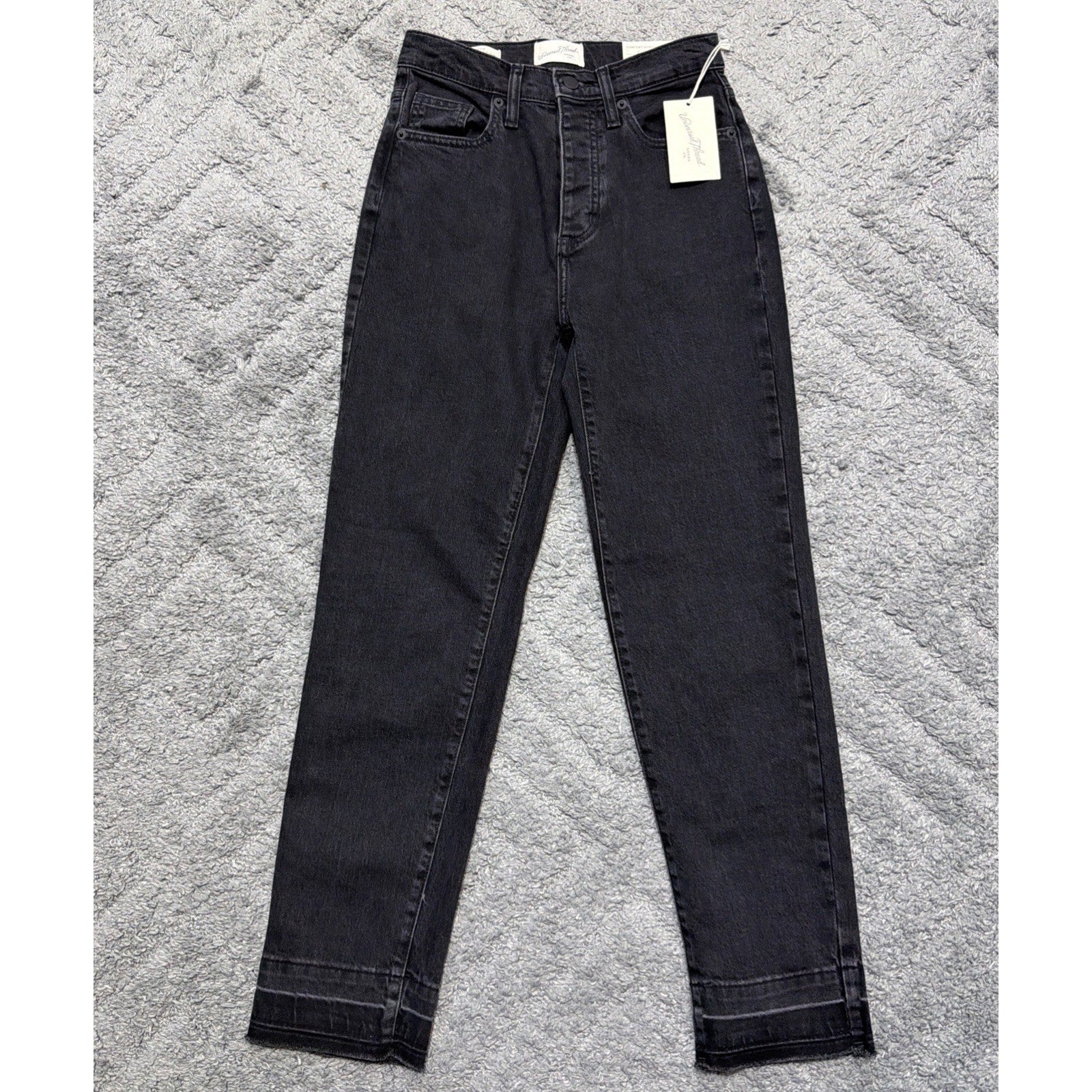 NWT Universal Thread Womens High Rise 90's Straight Leg Jeans Slim Stretch SZ 0
