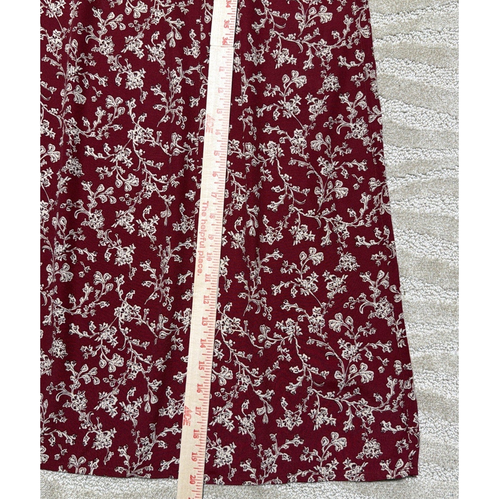 Eddie Bauer Vintage 1990s Floral Rayon Dress M Tall Cottagecore Prairie Daisy