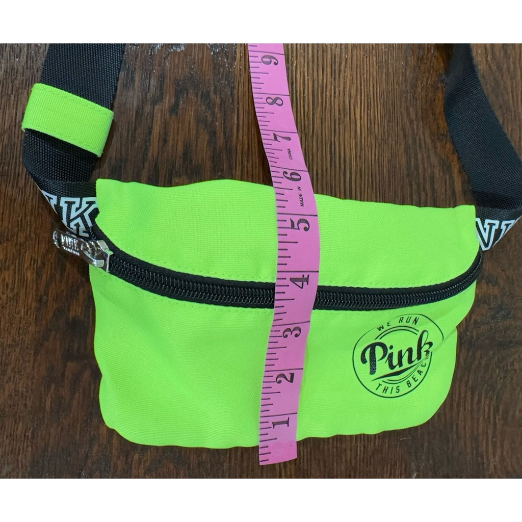 Victoria’s Secret Pink Fanny Pack/Crossbody Lime Green “We Run This Beach”