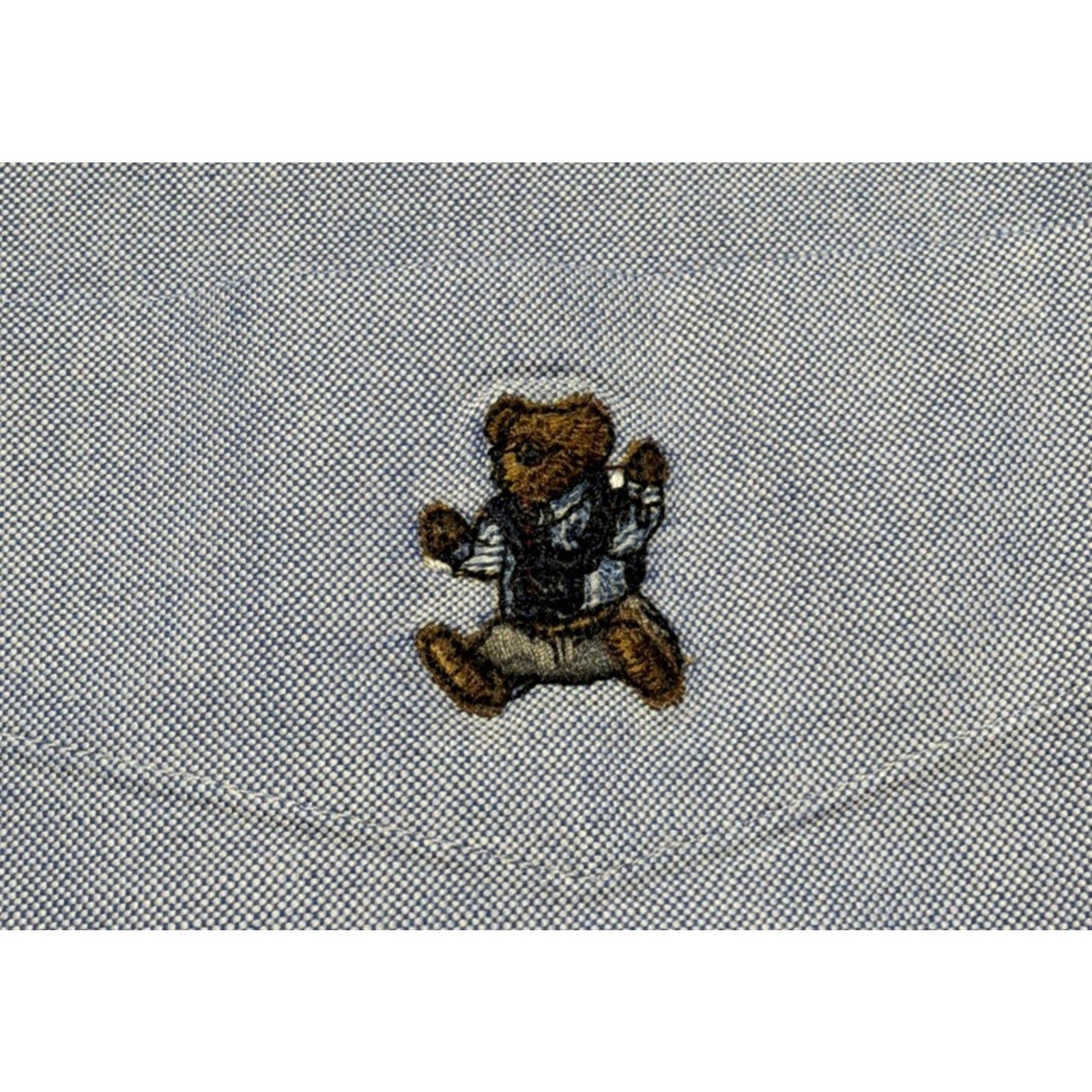 Polo Ralph Lauren Bear Oxford Long Sleeve Blue Button Down Shirt Mens L NWOT