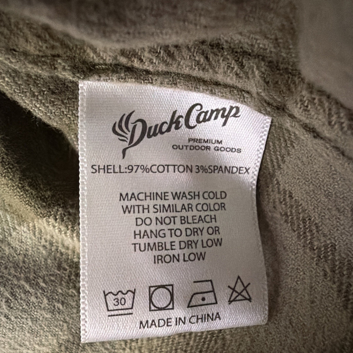 Duck Camp Co. Shirt Mens L Plaid Flannel Button Up Wetland Premium Hunting