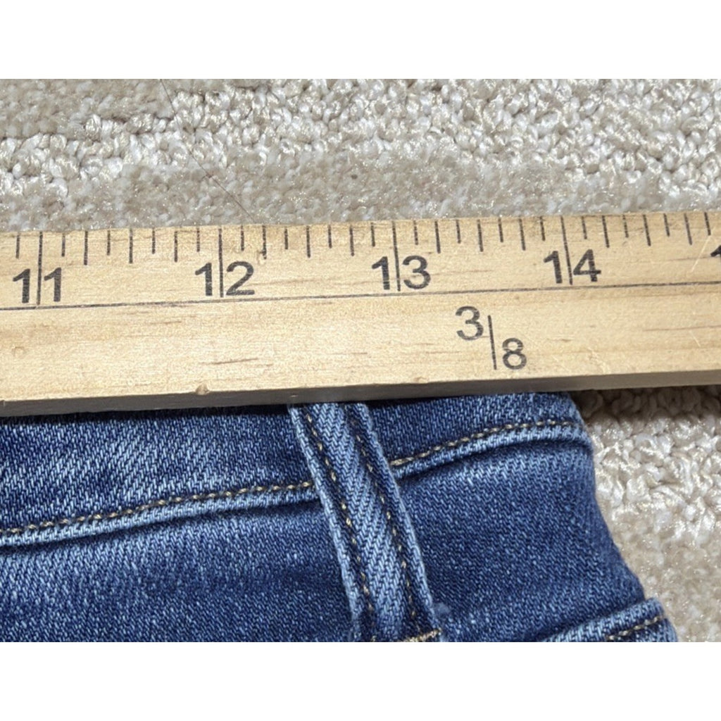 Flying Monkey Raw Hem Skinny Jeans Womens 26 Blue High Rise Stretch Denim