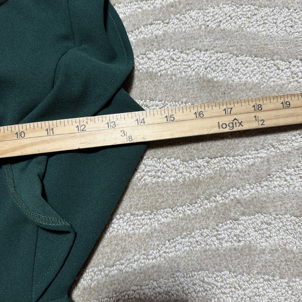 Selfie Leslie Jackie Wide Ruffle Hem Pinafore Dress In Forest Green NWT Size S