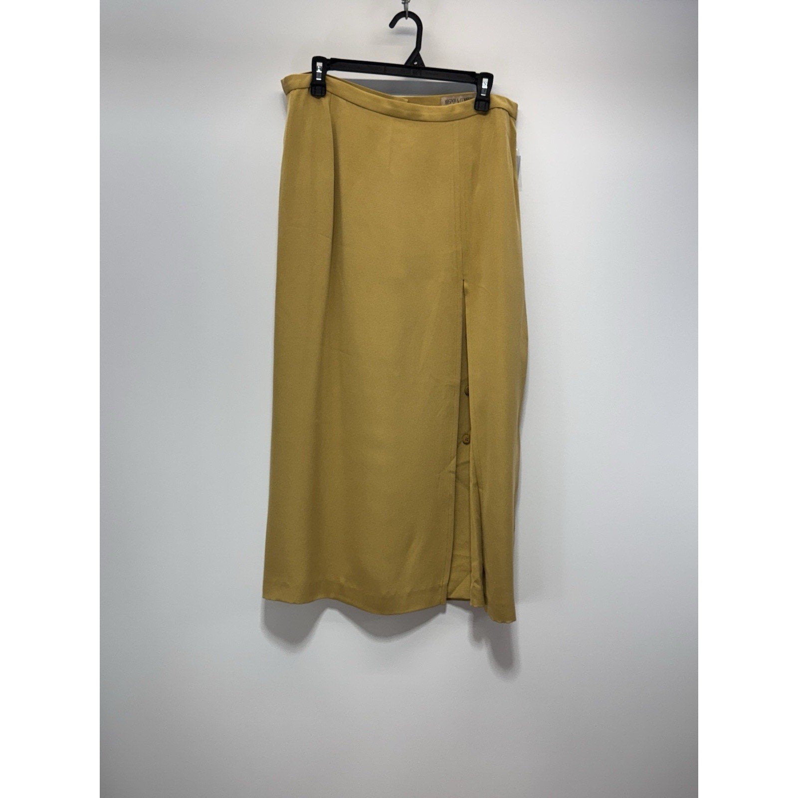 Kasper and Company Mustard Yellow Lined Skirt Women’s Size 16 Silk NWT