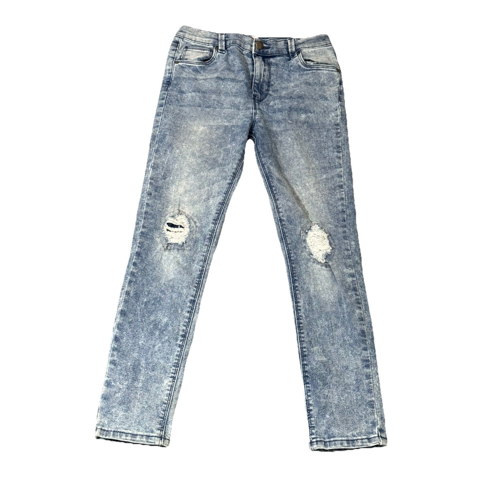 Cotton On Kids Jeans Slim Fit Blue Distressed Unisex Kids Size 9-10