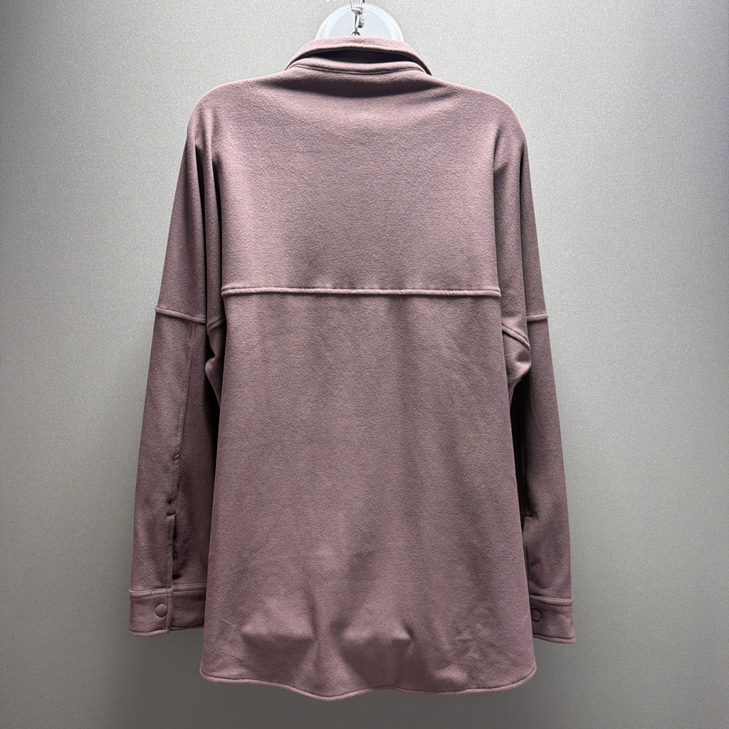 Mondetta women cozy warm fleece oversized fit snapbutton shirt jacket XXL New!
