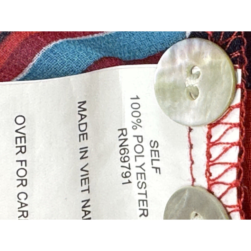 Fig And Flower Anthropologie Women’s Size Medium Sheer Blouse Boho Tie Waist Red