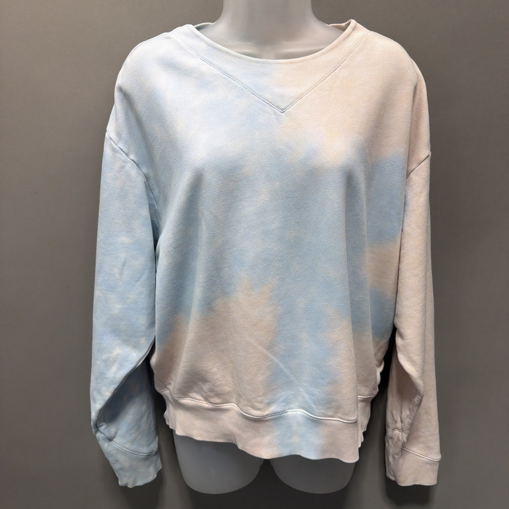 7 For All Mankind Women's Oversized Terry Sweatshirt Size Small Minimalist Flaw