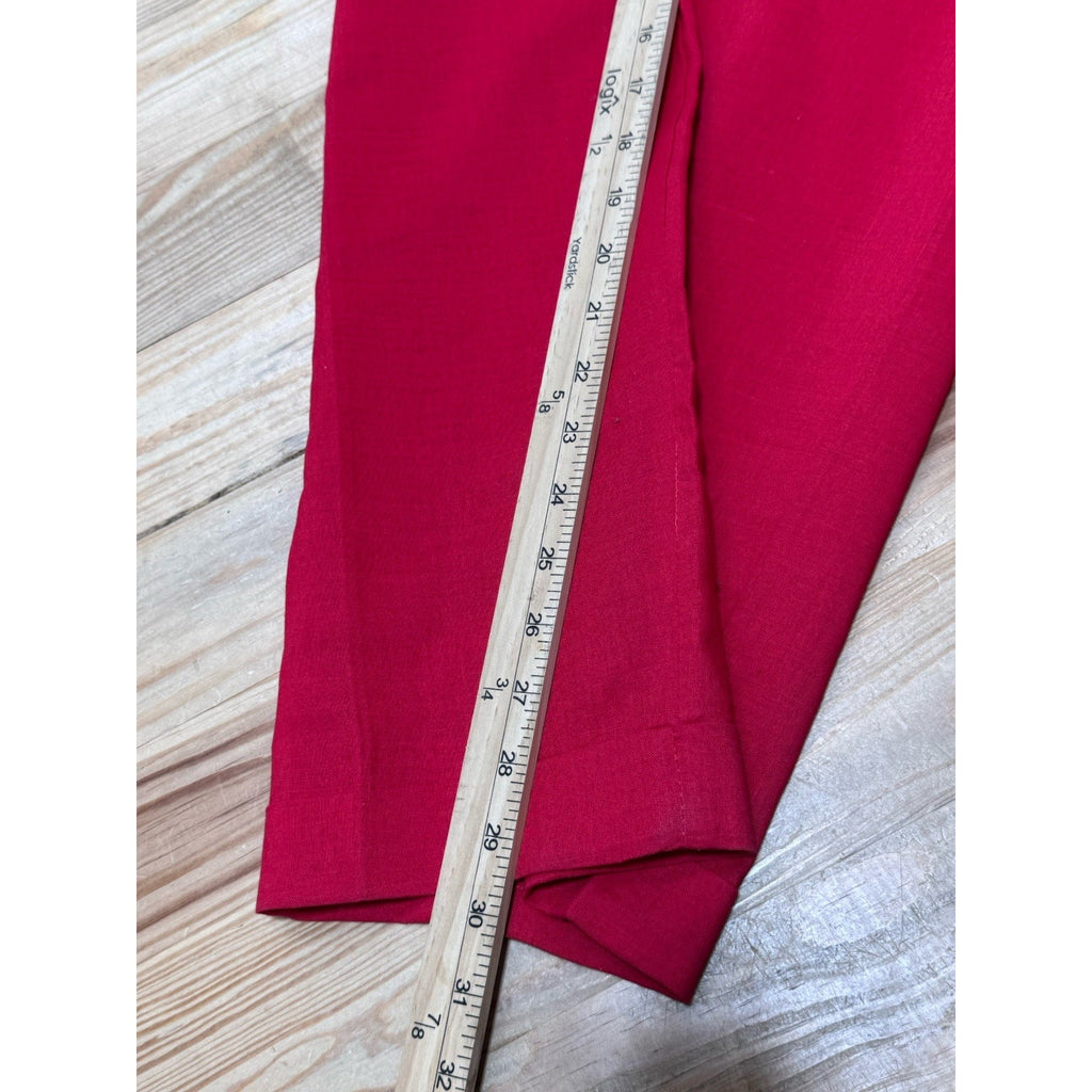 Bagazio 2pc Short Sleeve Red Walking Suit Cotton Ramie Men’s Size 6X