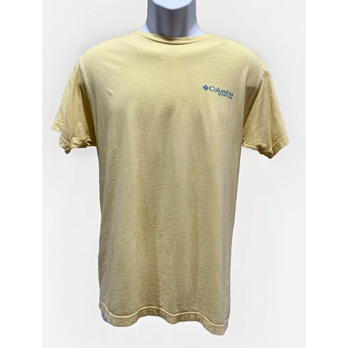 Columbia Men's PFG Tarpon Ale Yellow T-Shirt Size Medium Fishing Cotton