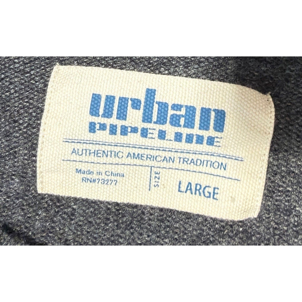 Urban Pipeline Sweater Mens L Gray Fair Isle Nordic Wool Blend Knit Pullover