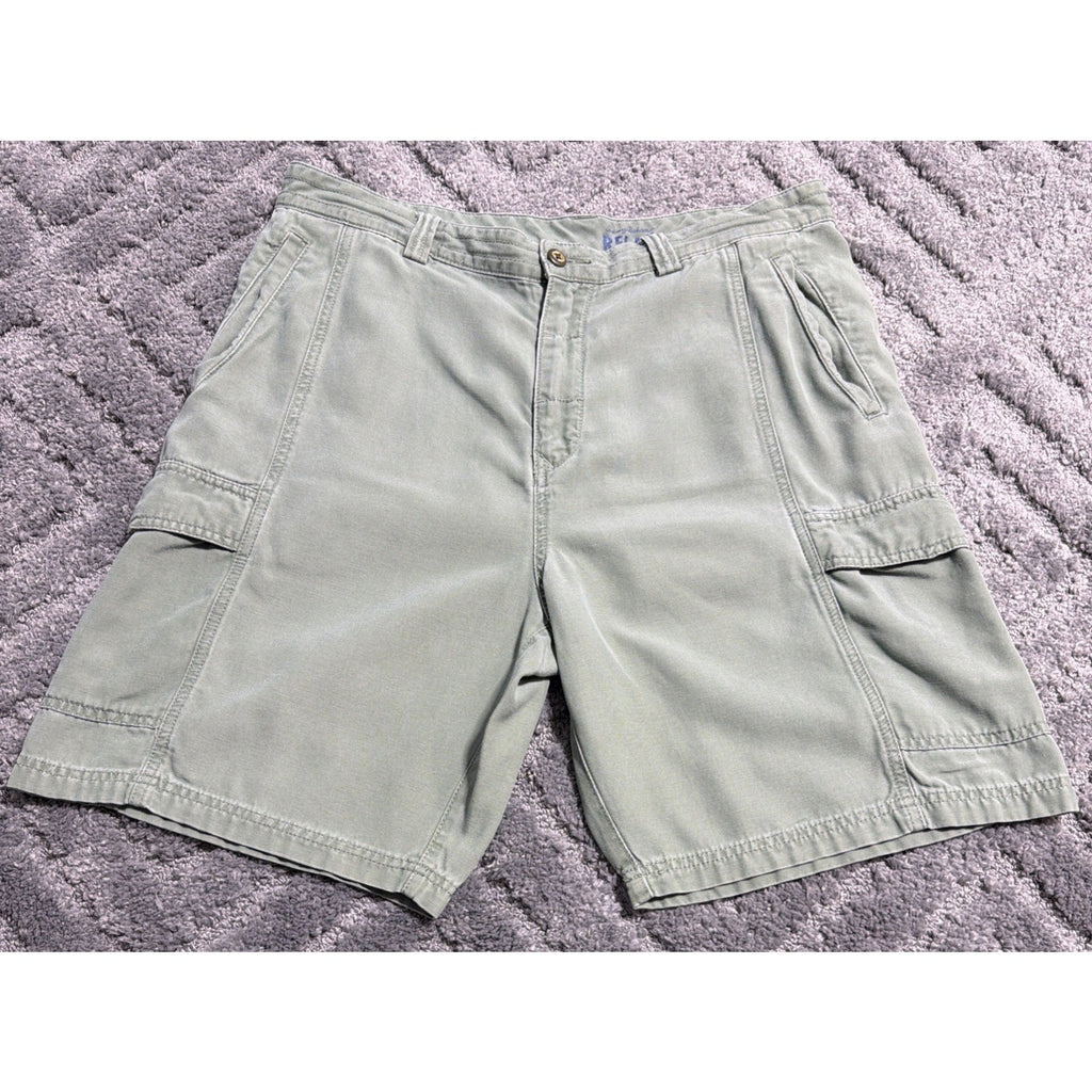 Tommy Bahama Relax Cargo Shorts Men's 36 Green Stretch Preppy 63-TR808