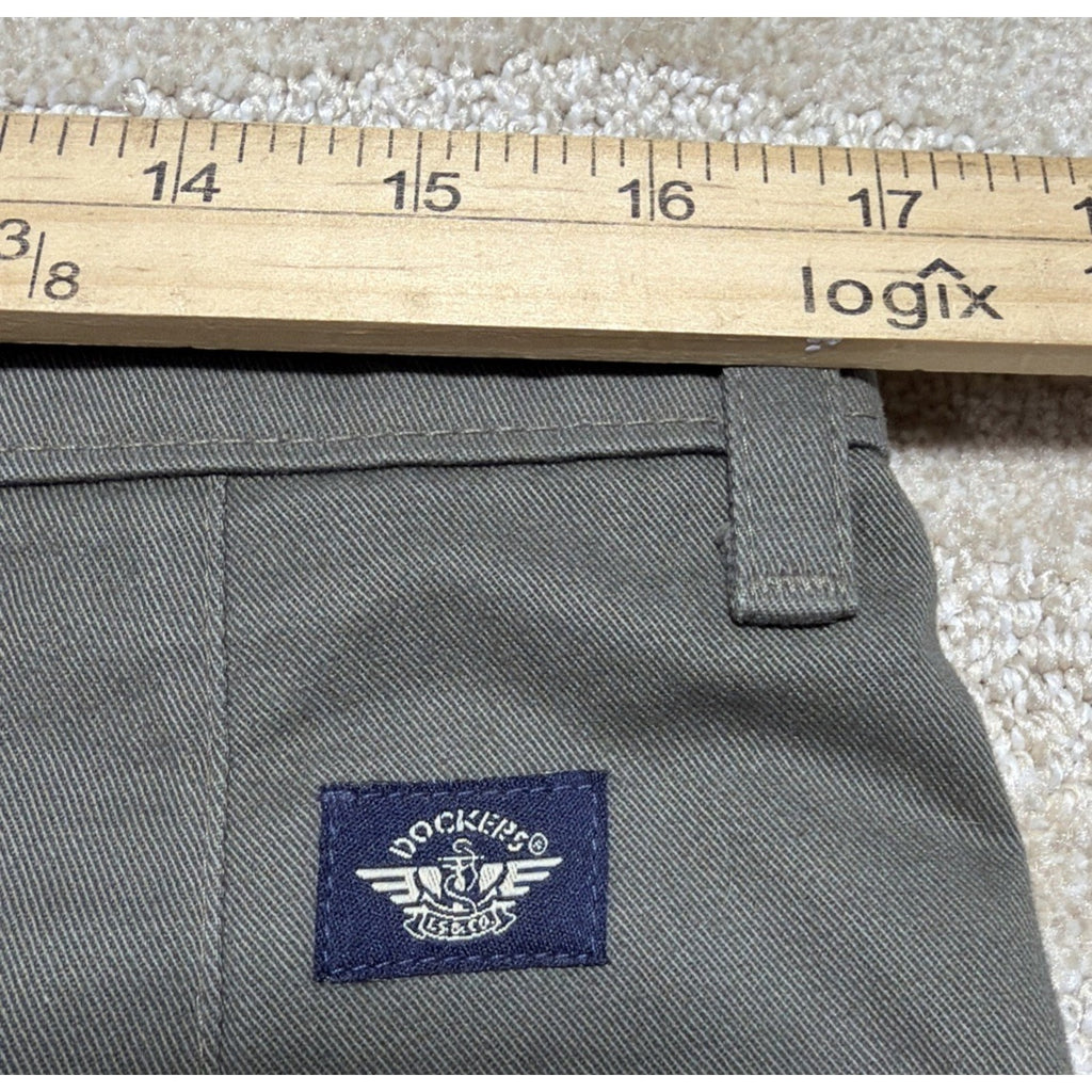 Dockers Men's Classic Fit Chino Pants Green 34x34 Pleated