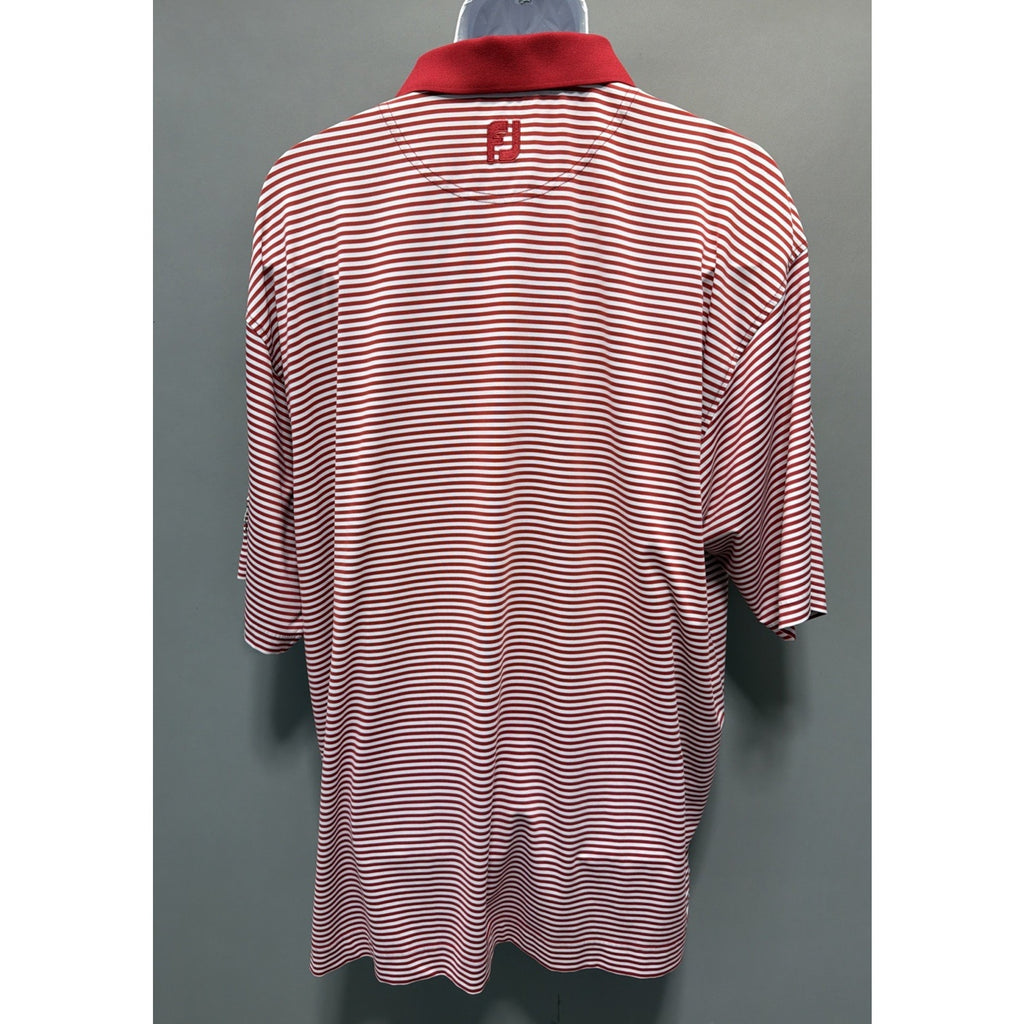 FootJoy Mens Golf Polo Shirt XL Prodry Striped Lisle Self Collar FJ
