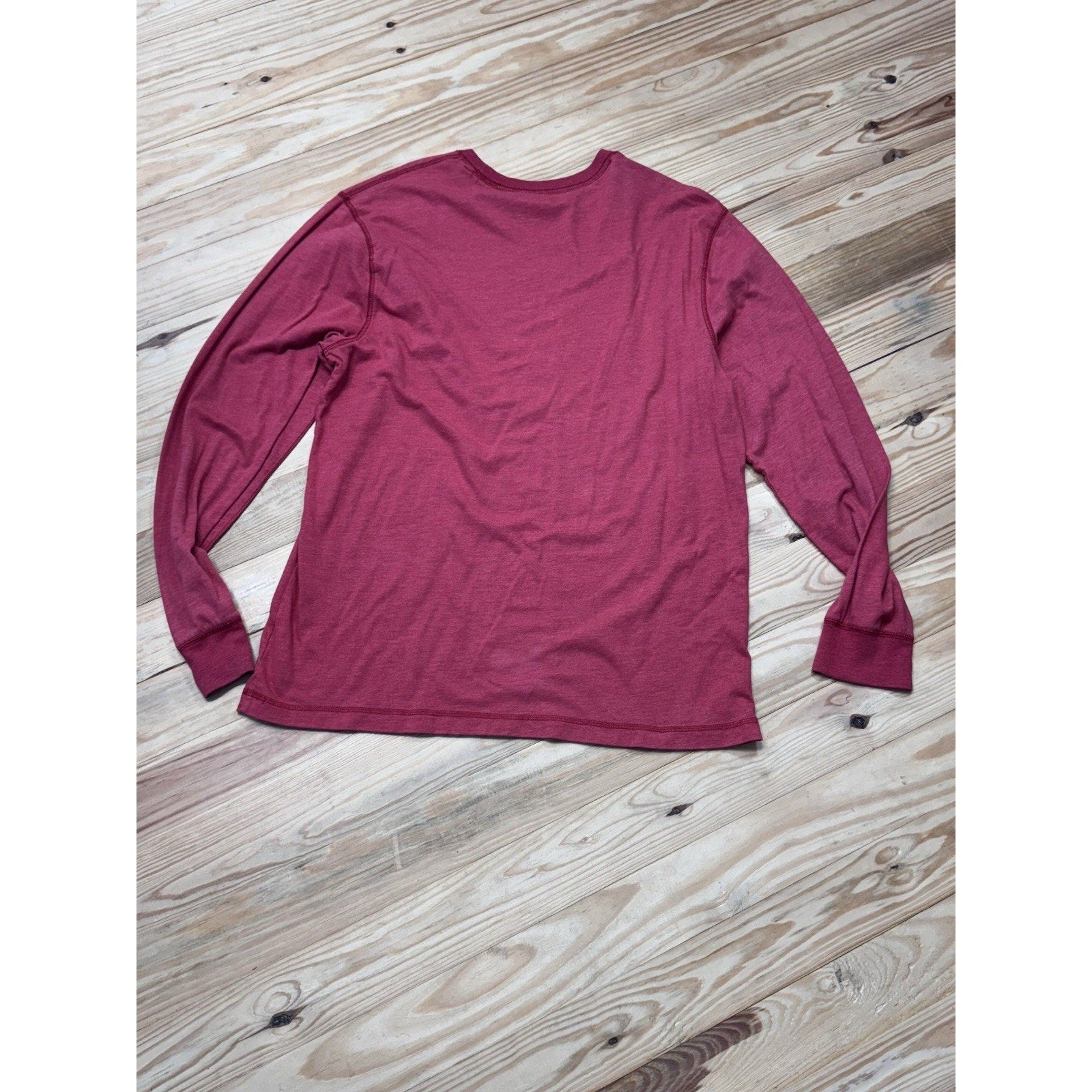 Long Sleeve Shirt Old Navy Red Classic Soft Washed Long Sleeve T-Shirt Men’s XL
