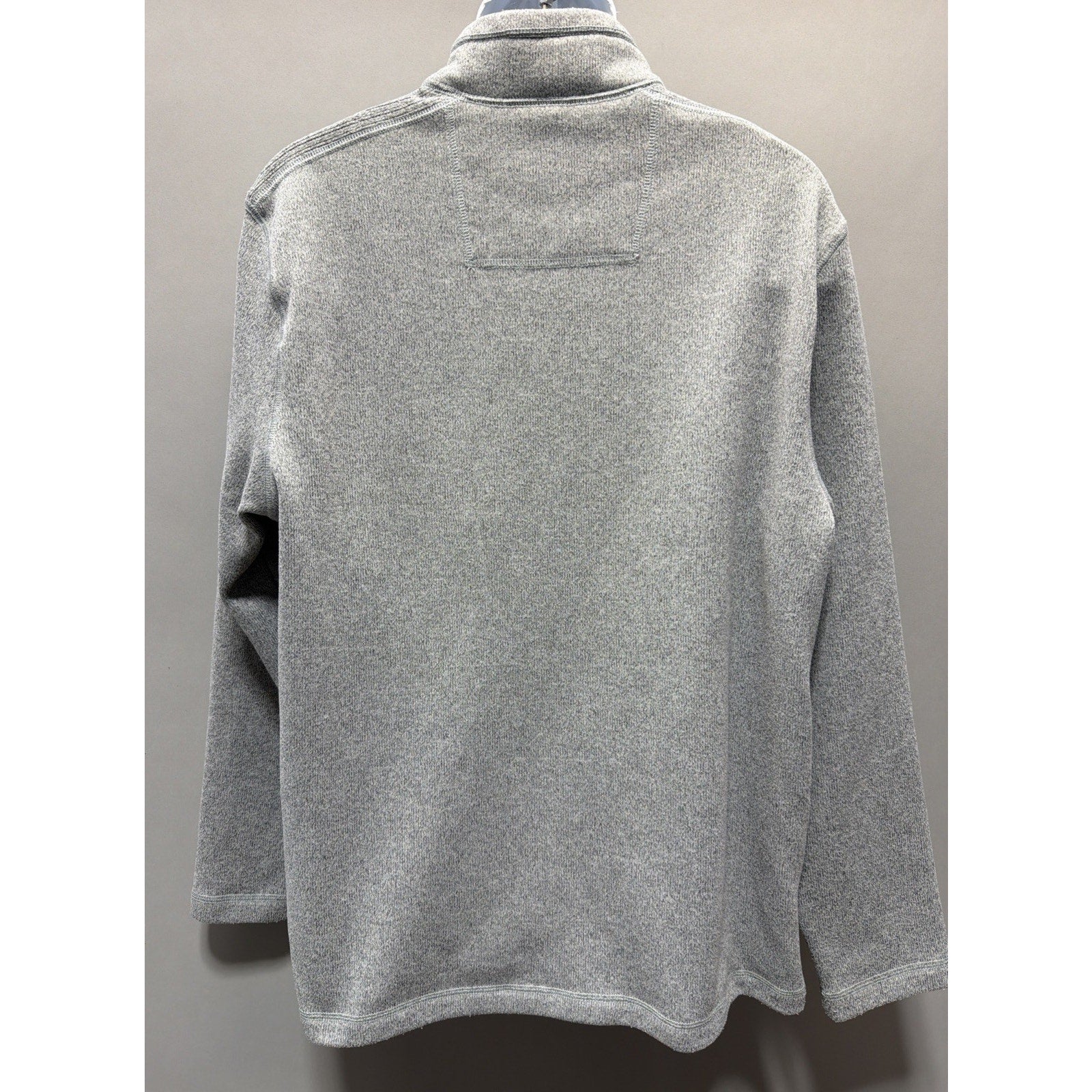 GH Bass & Co Men's Size XL 1/4 Button Knit Sweater Heathered Gray Sherpa Collar