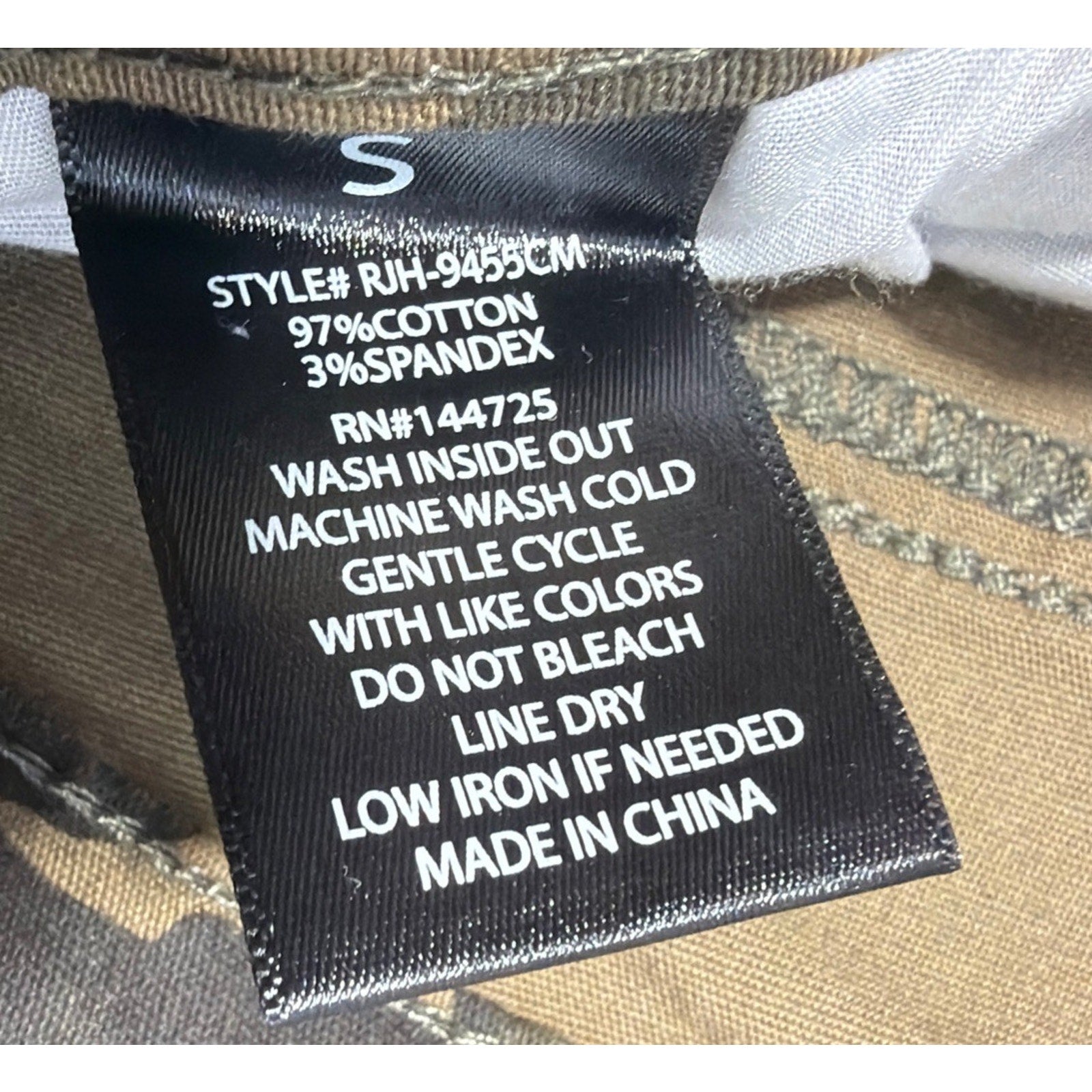 American Bazi Los Angeles High Rise Ruched Boot Camo Distressed jeans sz S New