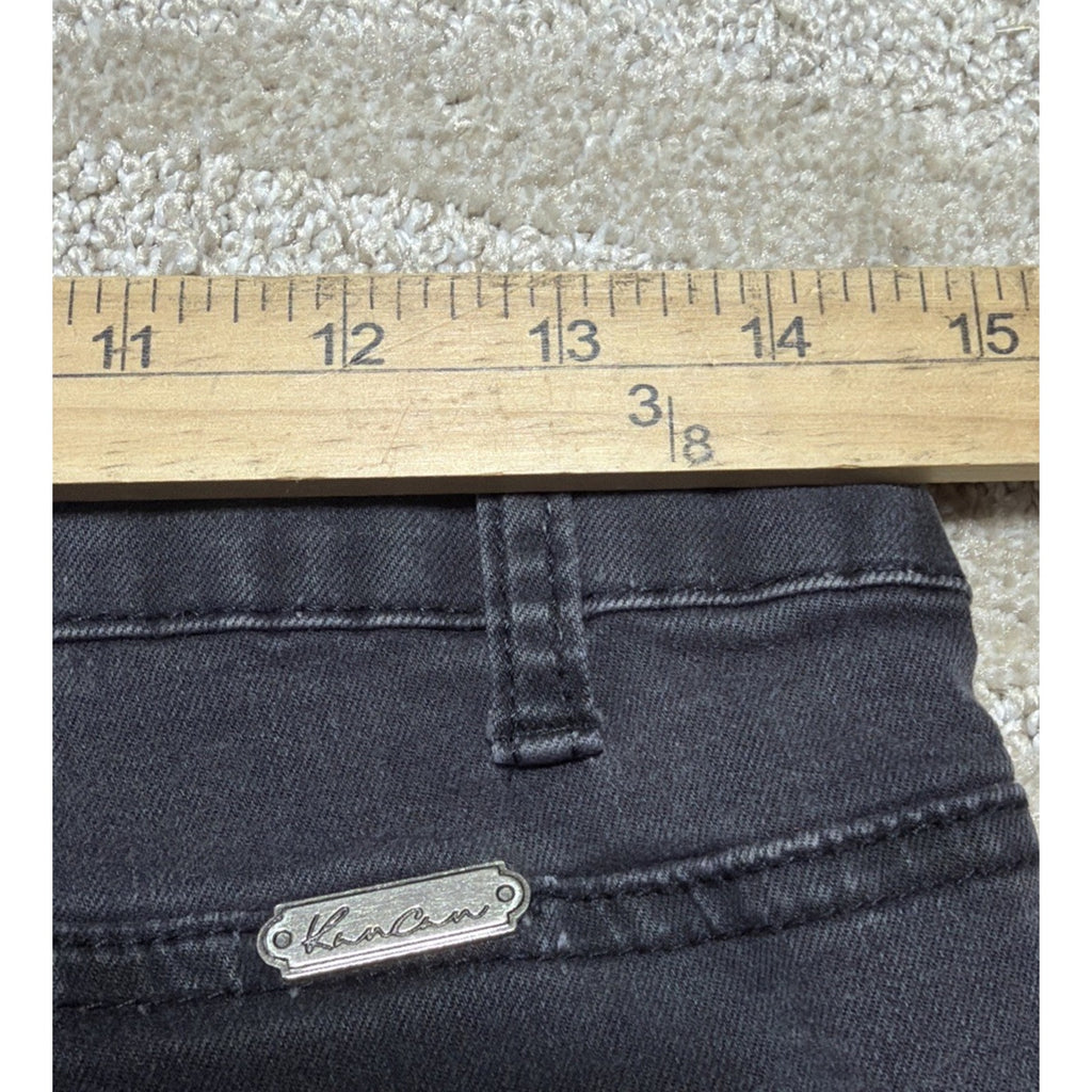 KanCan LA Mid Rise Skinny Distressed Jeans Women's Size 11/29 Black Cut 4374