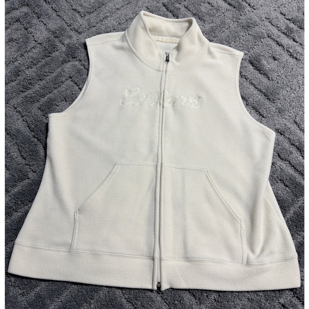 Carhartt Ivory Ladies Embroidered Soft Vest - Size XXL Casual Outdoors Work
