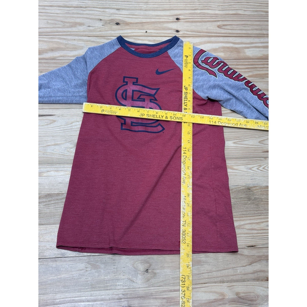 St. Louis Cardinals The Nike Tee 3/4 Sleeve Raglan Women’s Size Small Athletic